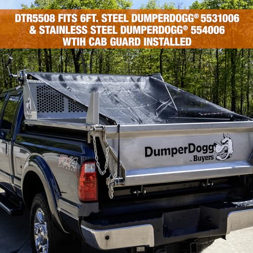 Image of Buyers Products DumperDogg DTR5508 Manual Dump Tarp Kit with 5-1 /3 Ft. X 9-1 /2 Ft. Mesh Tarp