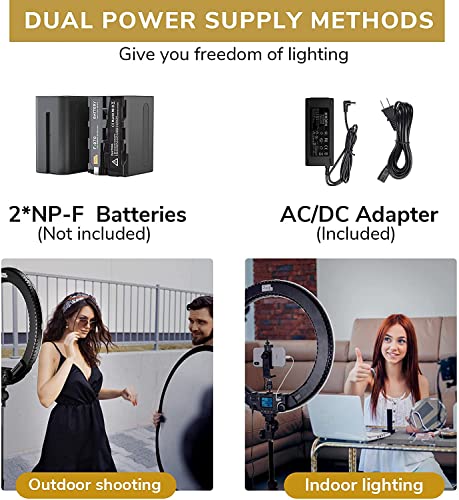 19 Inch Ring Light Kit, 60W Led Ring Light With Lcd Screen, Support 2.4G Remote And Multiple Lights Control, Cri>97, 3000K-5800K, Tripod Included For Makeup, Youtube Video, Barber, Tiktok Live #TOP4