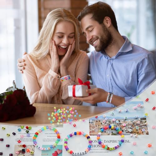 Image of Looconi 600pcs Number Beads 6 Colors Acrylic Square 6x6mm Number Beads Each Color 100pcs