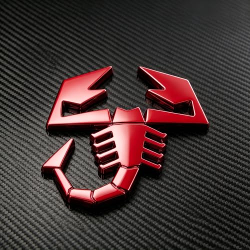 Image of 3D Scorpion Chrome Emblems Badges Sticker Car Vehicle, Truck, Motorcycle, RV, Scooter, SUV, Door, Window, Room, Wall and More Decoration (Red Scorpion)