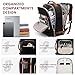 LOVEVOOK 40L Large Travel Backpack for Women Men, 17 Inch Carry on Backpack for Traveling on Airplane, Personal Item Bag Airline Approved, Business Causal Weekender Backpack, Black-Brown