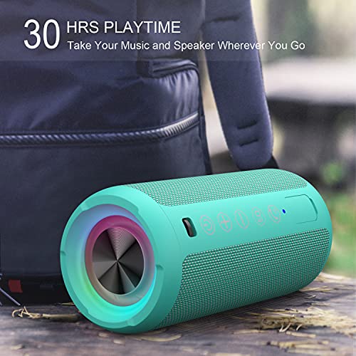 undefined Ortizan Portable Bluetooth Speakers, IPX7 Waterproof Wireless Speaker with 24W Loud Stereo Sound, Outdoor Speaker with Bluetooth 5.3, Deep Bass, RGB Lights, Dual Pairing, 30H Playtime for Home, Party の商品画像 5