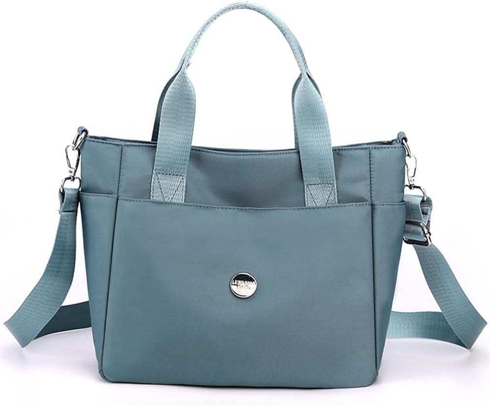 Nylon Tote Bag for Women Waterproof Cross Body Handbags Purses with Zipper Pocket Shoulder Bag Ladies Casual Satchel
