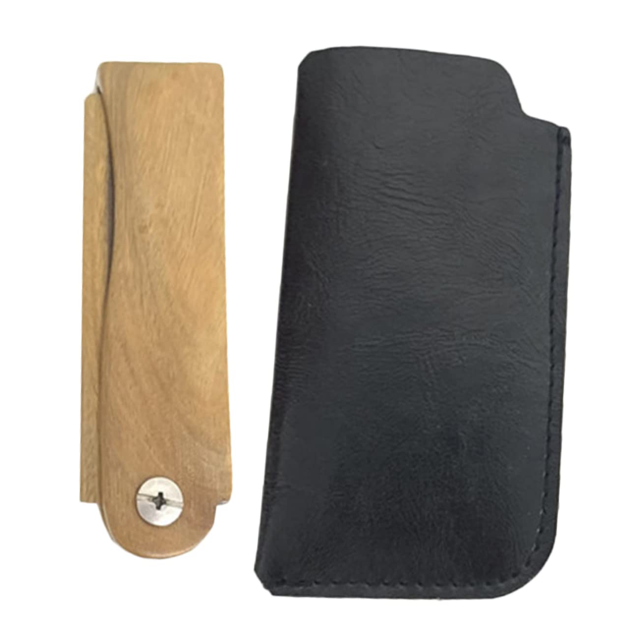 Mikinona Sandalwood Folding Beard Comb Compact Lightweight for Pocket Travel Home Grooming