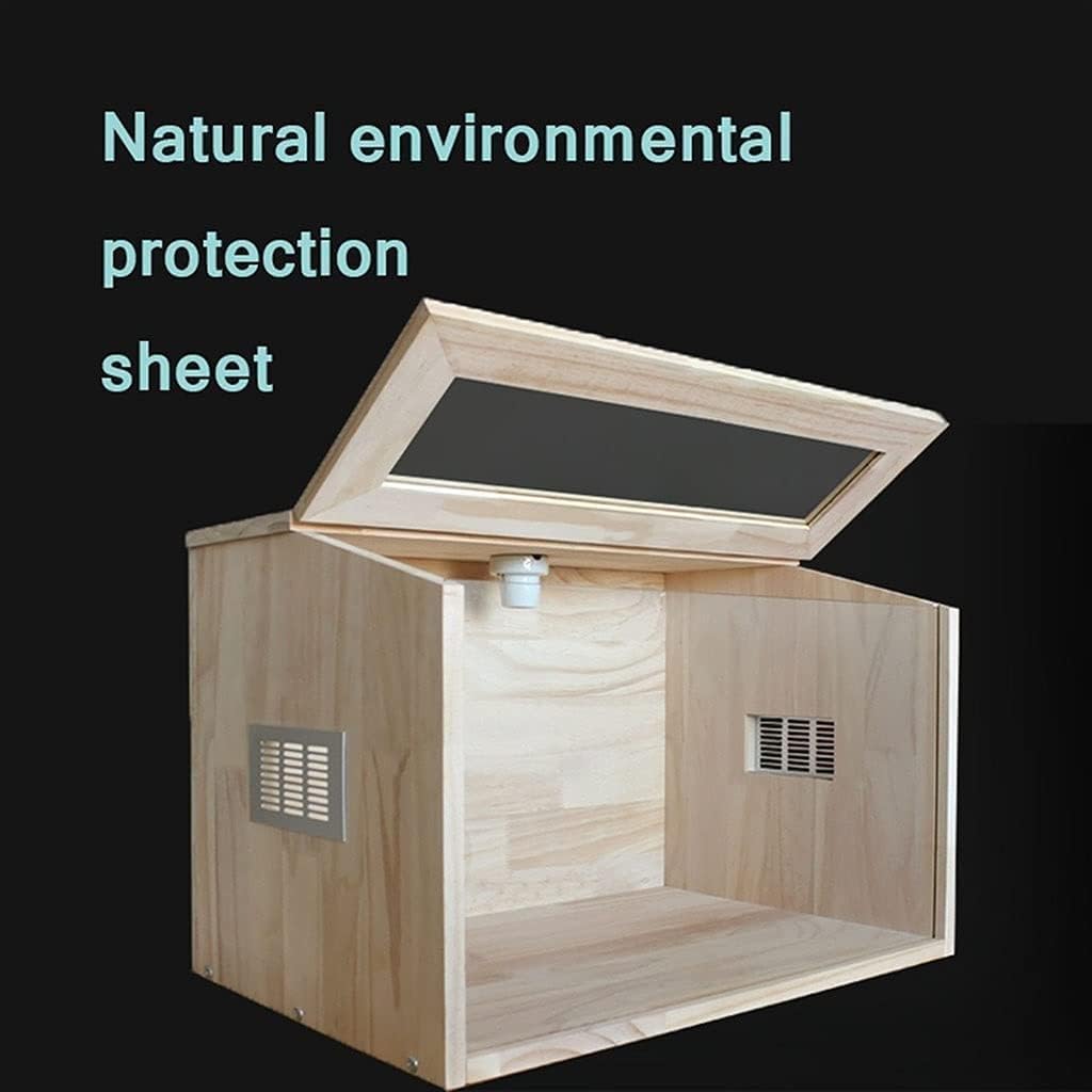 Pet Incubator Reptile Container Reptile Amphibian Habitat Vivarium Opening Top Screen Ventilation Animal Breeding Box with Vents Suitable for Humid Environment (Large)