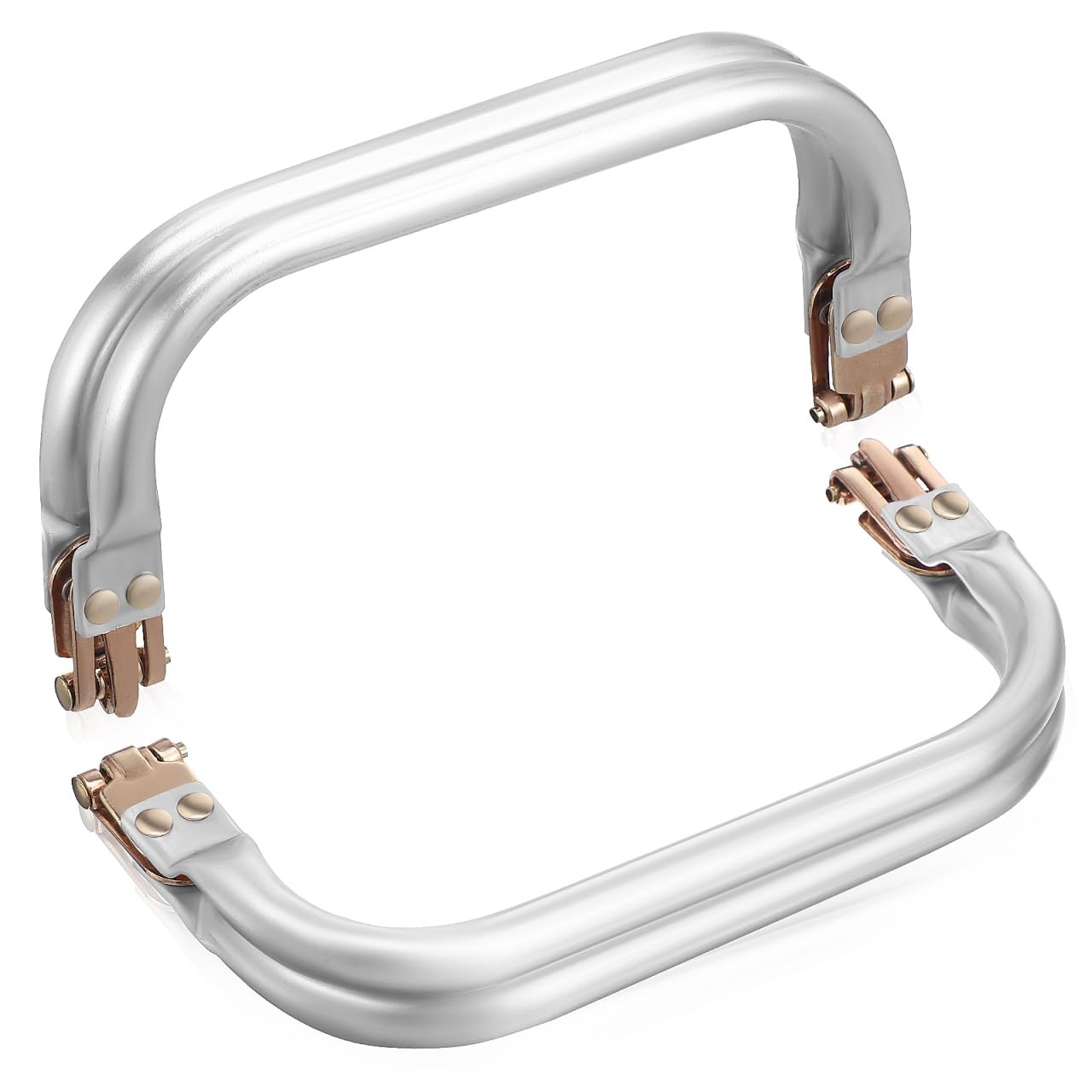 VILLCASE 5.90 Inch Metal Purse Frame with U-Shaped Carry Handle Durable Kiss Lock Clasp for DIY Handmade Clutch Coin Purse and Small Tote Bag Making