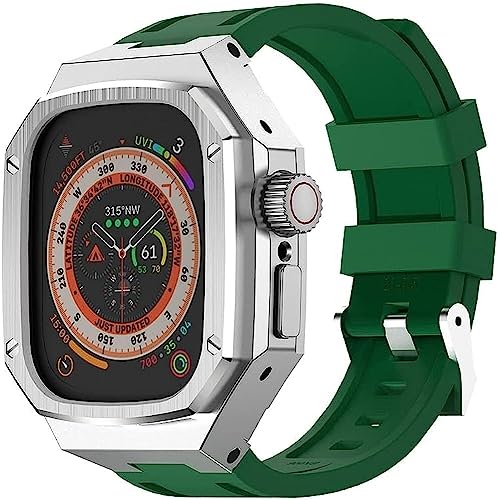Boîtier Apple Watch Ultra 49mm en acier robuste et bracelet silicone confort