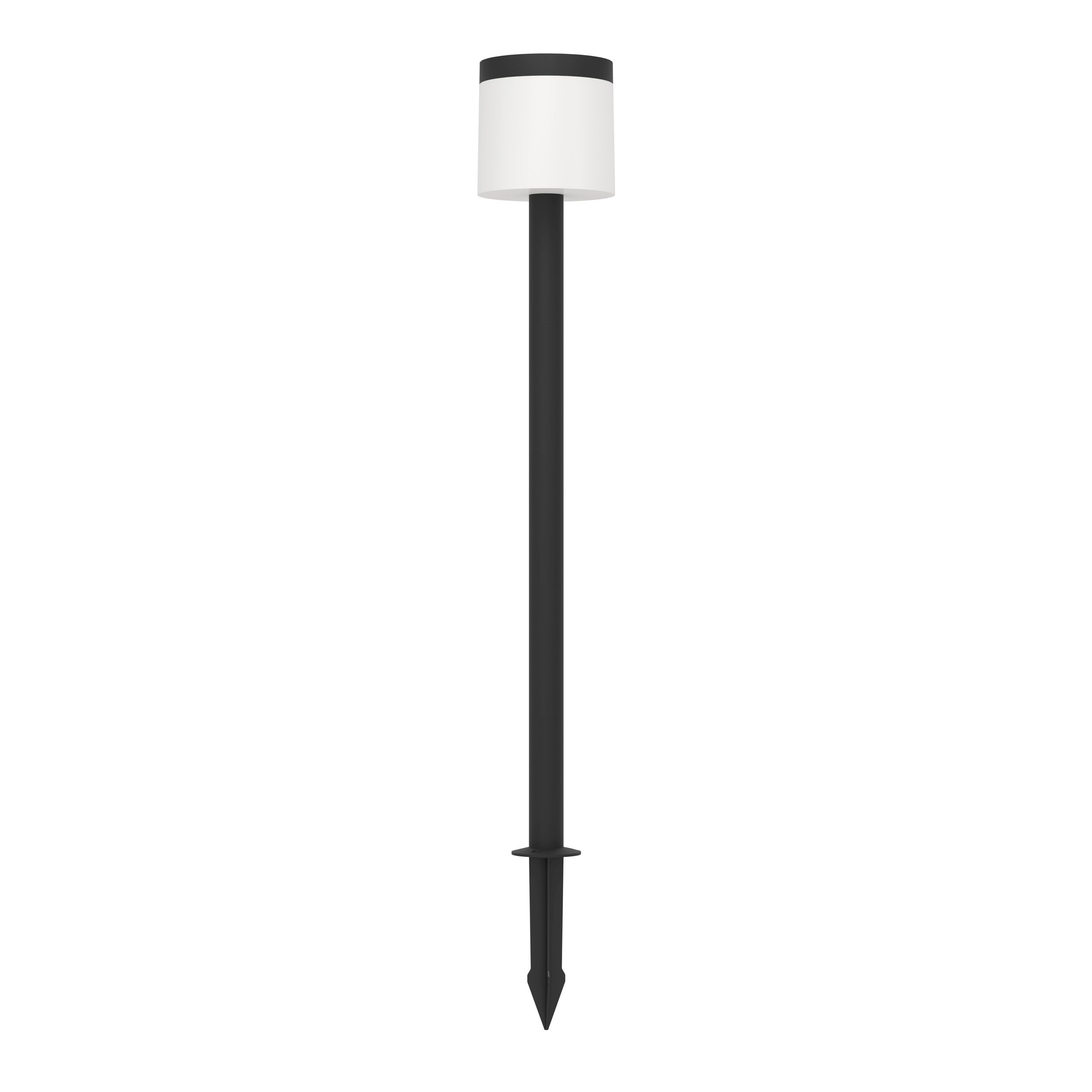 Eglo Piantana LED a energia solare Pantete, lampada per esterno | con picchetto da interrare e rilevatore di movimento, lampada per giardino in plastica nera e bianca, luce bianca calda