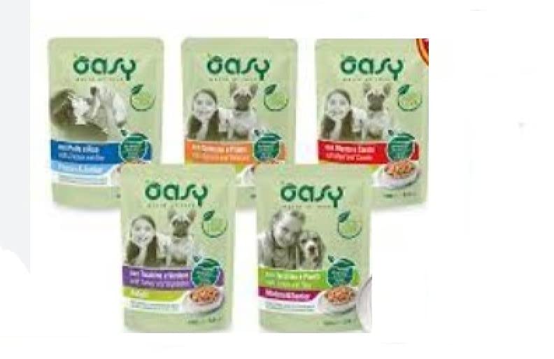 OASY Umido Cane STRACCETTI IN SALSA. 44 BUSTINE GUSTI MISTI DA 100gr CADAUNO (Gusti in base alla disponibilità)