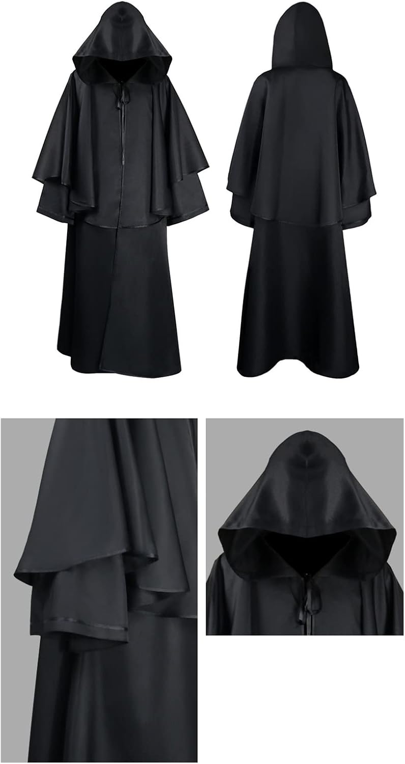 Wizarding Cloak Hooded Cloak Long Cape for Christmas Halloween Role Play Costume