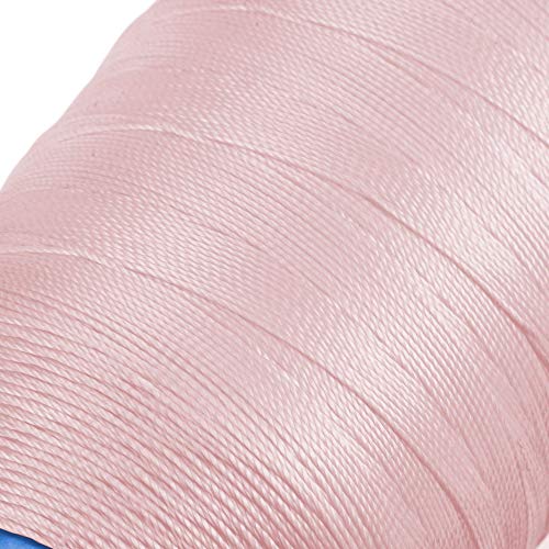 Hilo de coser poliéster 610 yardas 0.45 mm rosa claro miniatura 5