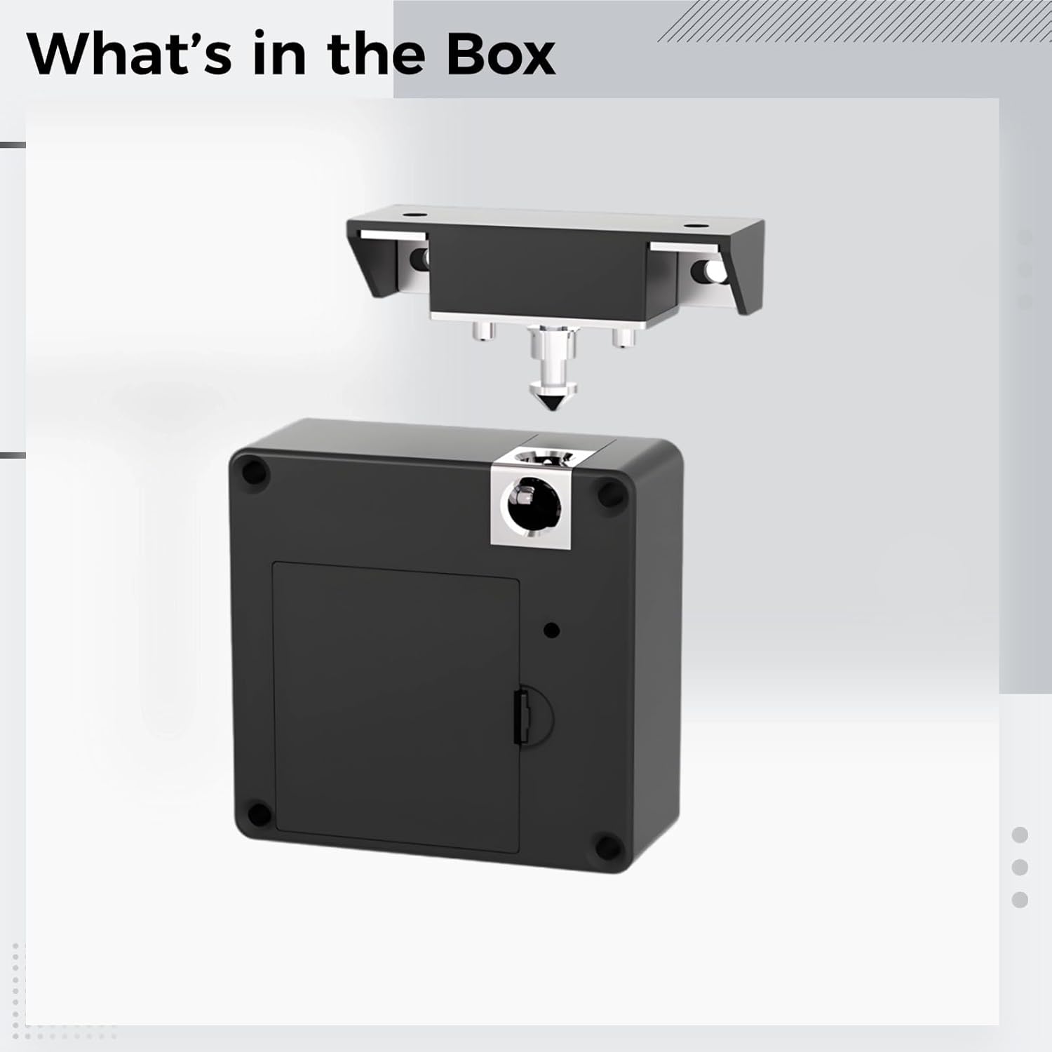 Keyless Smart Drawer Lock with Wireless App Control, Hidden Design, Steel Construction, USB Charging Capable, Access Card Included, Easy Installation