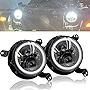 NJSBYL Wranger JL/Gladiator JT LED Projector Headlights For 2018-2021 Jeep Wrangler JL & 2020-2021 Jeep Gladiator JT Rough Country Front Bumper Off Road Lights High/Low Beam