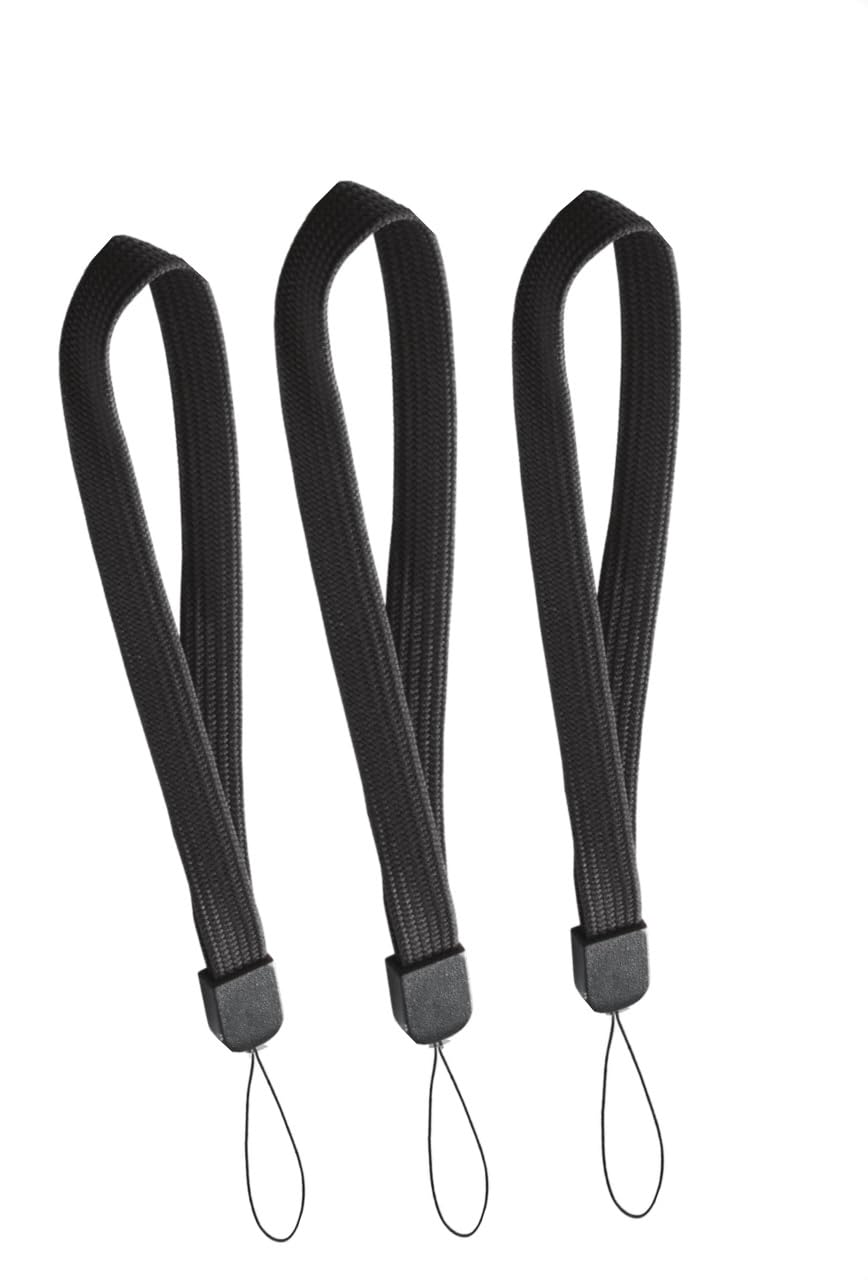 ZENIFY Nylon Hand Wrist Strap Lanyard for USB Flash Drives, Keys, Keychains, Tag Badge Holders,Camera Cute Flash Drive, (Black 3 PCS)-image-19