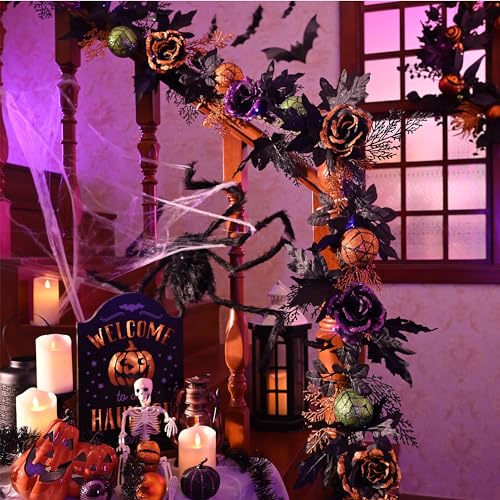 Guirnalda de Halloween para puerta que soluciona la falta de luz exterior 4
