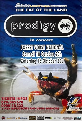Générique Prodigy The Fat Of The Land Tour 1998 70X100Cm poster retro