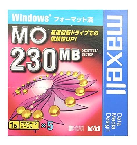 Amazon.co.jp: Windowsフォーマット済み230MB MOメディア 5枚パック
