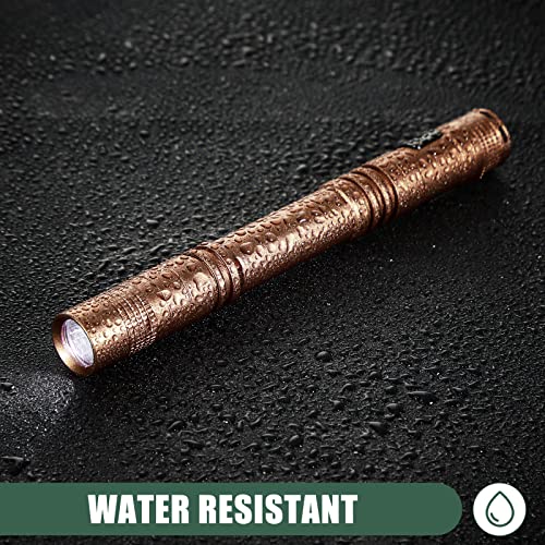10 Pcs Pen Flashlight Led Pocket Flashlights, Mine Flashlight With Clip Bright Pen Flashlight Portable For Outdoor Camping, Emergency, Hiking (Black, Brown, Green,5.12 Inch) #TOP2