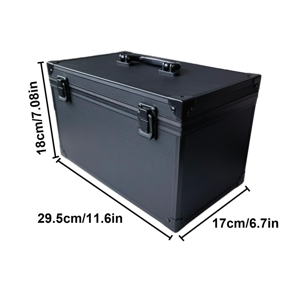 Per PSA Per BGS Per CGC Premium Antipolvere 3 Righe In Alluminio Nero Graded Card Case Secure Card Slab Storage Box