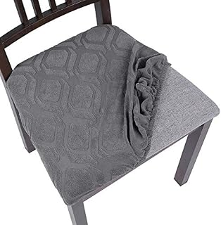 SearchI Dining Chair Covers, Set of 6 Stretch Removable Washable Chair Slipcovers,Chairs Protective Cover for Dining Room Kitchen Living Room Home Decor(Black&White,6 Pack)