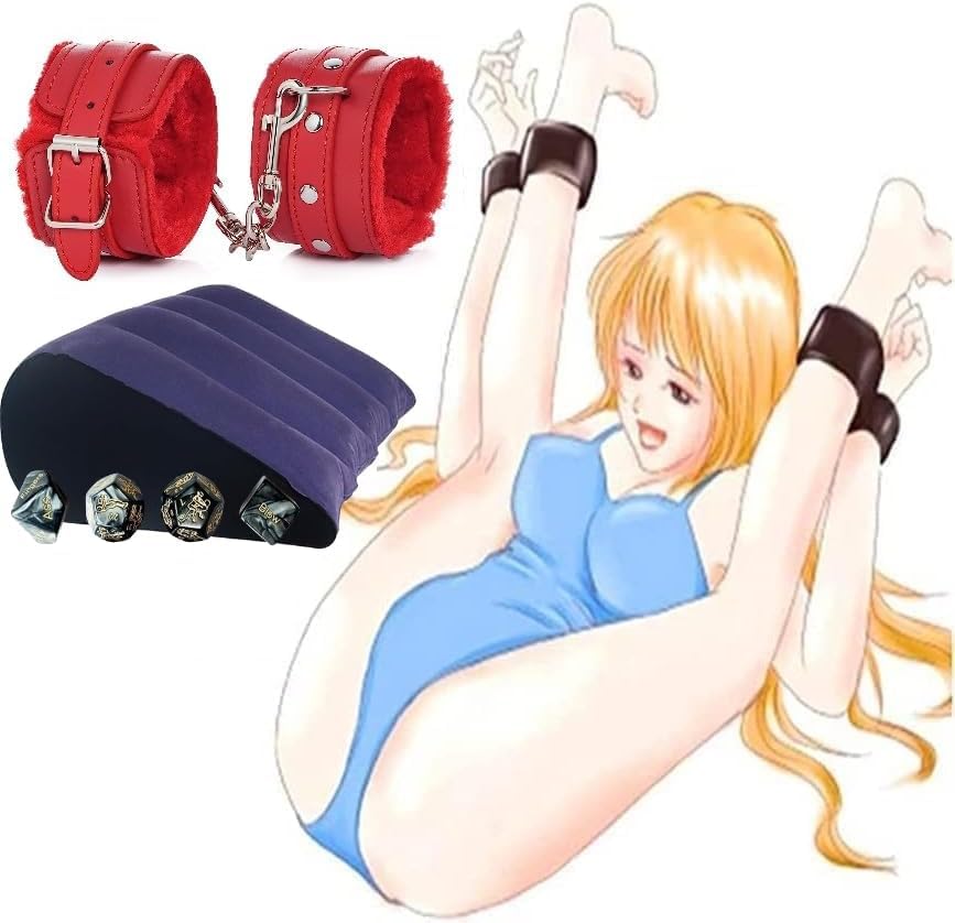 BDSM Sex Toys, Neck to Thigh/Ankle Bed Restraint Thigh Adjustable Open Leg Strap Position, SM Game Restraint Equipment and Accessories, Suitable for Female Couples Beginners Sweater Yoga CN/41
