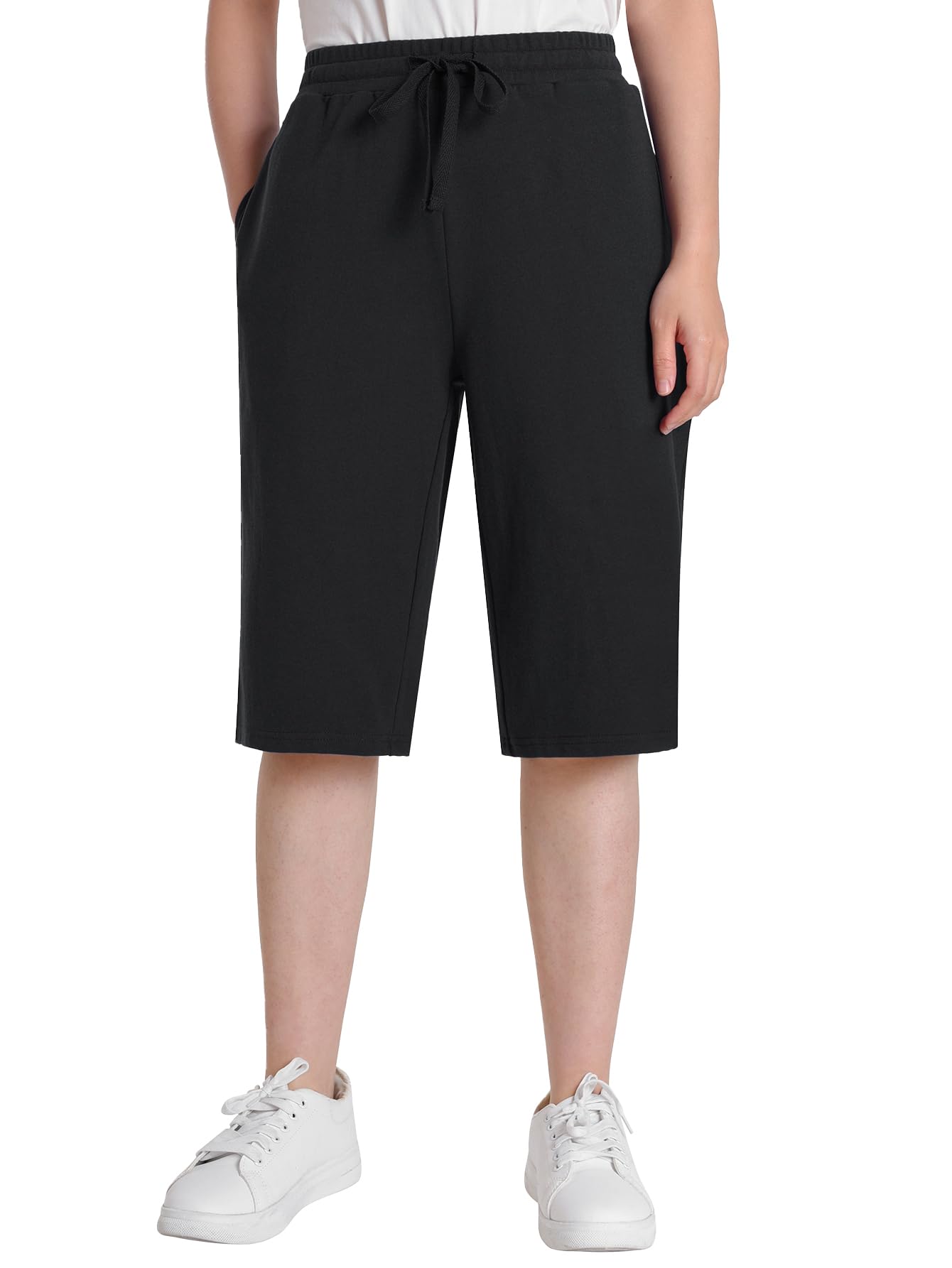 Weintee Women's 13 Inch Inseam Long Bermuda Shorts Below The Knee