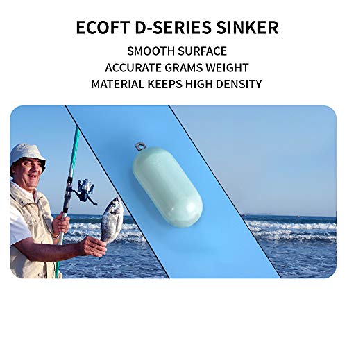 Ecoft Lead Free Fishing Sinkers And Weights Coated Raindrop Weights Bank Sinkers Deep Drop Weights 80G-1000G Assorted Sizes In Bag Fishing Weights Drop Shot For Bottom Fishing Saltwater Freshwater #TOP3