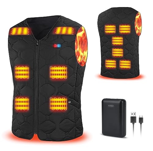 Rrtizan Heated Vest for Men and Women - Lightweight Battery-Powered Winter Vest for Outdoor Activities
