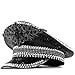 Lonfgrc Sequins Hat for Lady Wedding Bride Black Hat Fashionable Birthday Party Captain Hat for Night Club Black
