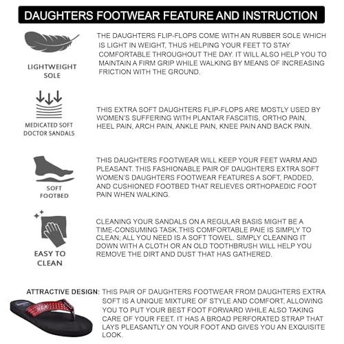 Image of Daughters MCR Healthcare Women's Orthopedic Diabetic Light Weight Soft Footwear /Chappal /Sandals /Slippers for Women