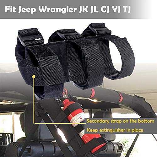 Fire Extinguisher Holder Fire Extinguisher Mount Fire Extinguisher Mounting Bracket Roll Cage Fire Extinguisher Mount Fire Extinguisher Kit Compatible with Jeep Wrangler CJ YJ LJ TJ JK JKU JL