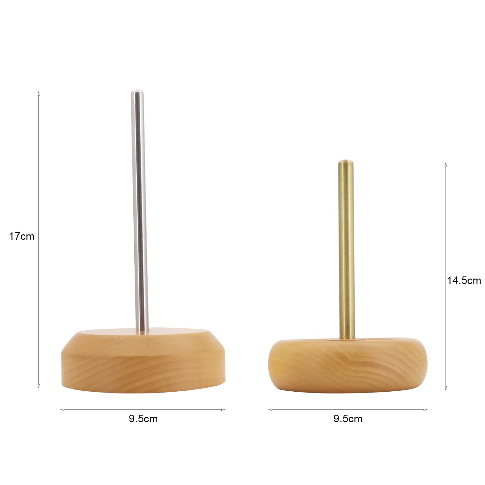 Seahelms Spinner per perline in legno, kit di perline 2 in 1 con avvolgitore per filati, filatore per gioielli e artigianato, perline in legno con 2 aghi per perline e strumento di filettatura