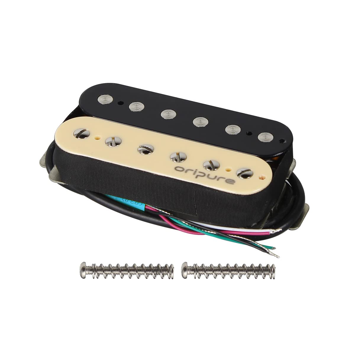 OriPure Vintage Tone Alnico 2 Overwound Open Style Humbucker Pickups steg Tonabnehmer für E-Gitarre, Zebra