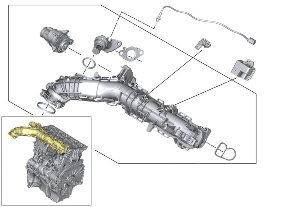 Kit di riparazione per valvole Swirl con tappi e guarnizioni per BMW con motori diesel B47 da 2.0