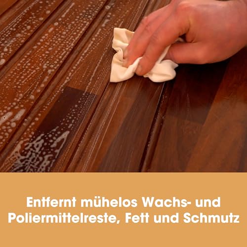 Holzreiniger (250ml) | Holzpflegemittel zum Restaurieren und Reinigen von Holzfußböden, Möbeln, Jalousien, Türen, Terrassen, Holzdecks und vielen anderen Holzoberflächen