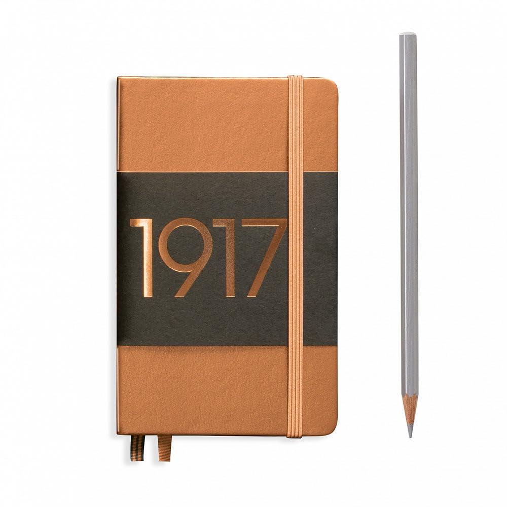 Metallic Special Edition - Pocket A6 Plain Hardcover Notebook (Copper) - 187 Numbered Pages