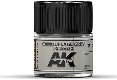 AK Interactive Real Color Air Single Paint Line 10ml - RC206 thru RC284 Color: Camouflage Grey FS 36622 - RC254