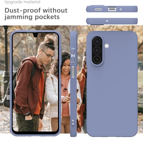 Image of YATWIN Silicone Case for Samsung Galaxy A17 4g /5g, Soft-Touch, Shockproof, DustProof, Antiskid Phone Cover for Samsung Galaxy A17 4g /5g - Lavender Grey