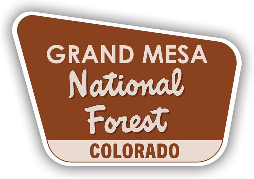 Grand Mesa National Forest Colorado co - Color Sticker - Decal - Diecut - Colorado co Explore Hike Hiking Travel Camp Camping - 18" x 11.83"
