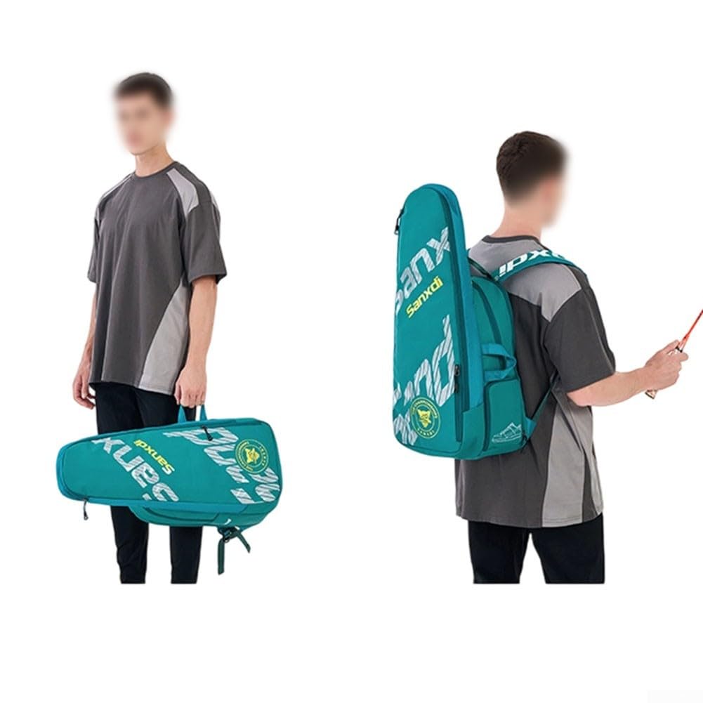 Zaino da tennis, con scomparto per scarpe, borsa per racchette da badminton, per 2, racchette, zaino sportivo leggero, con custodia per laptop, borsa da viaggio per palestra, per uomo e