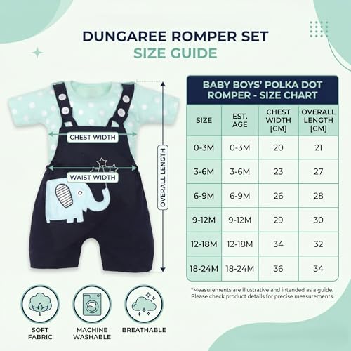Image of Krishn Cotton Printed Dungaree Set | Kids Dress for Baby Boys and Baby Girls