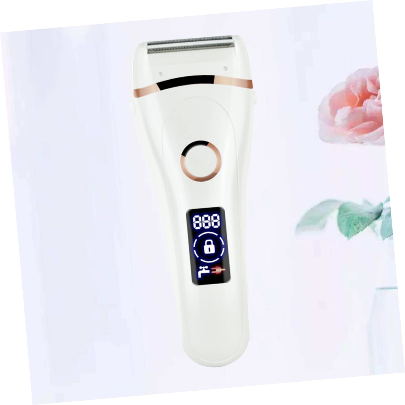 Rasoio Elettrico Donna Batteria 600mAh, Design Ergonomico in ABS Leggero per Depilazione Indolore e Portatile, per Corpo e Viso
