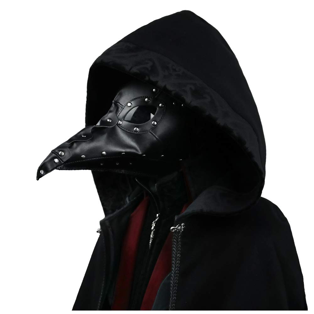 ペストマスク スチームパンク ゴシック レザーマスク ブラウン スチームパンク本革ペストマスク（ダークブラウン） その他