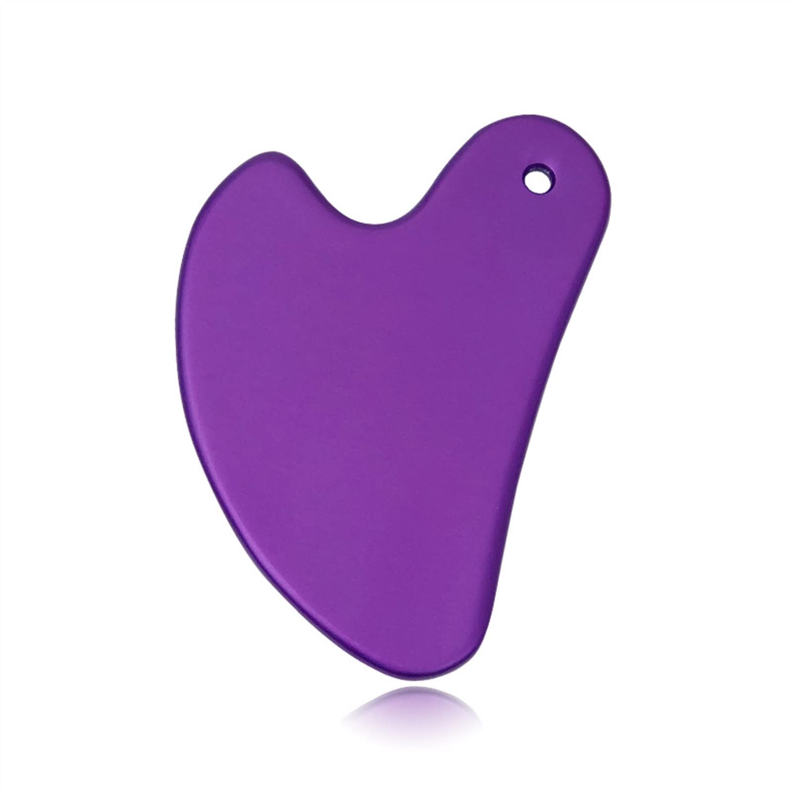 BAWHO Guazzo facciale Massaggio Strumento Gua Sha Lifting facciale Anti-età Rafforzamento della Pelle Raffreddamento Contorno in Metallo Ridurre Il gonfiore 1 Pz (Color : Purple)
