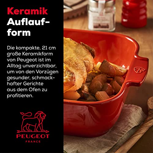 PEUGEOT, Square Ceramic Baking Dish, 21 cm (Including Handles) x 16.3 cm x 5.4 cm, Capacity: 1.1 L, 10 Year Guarantee - Image 2
