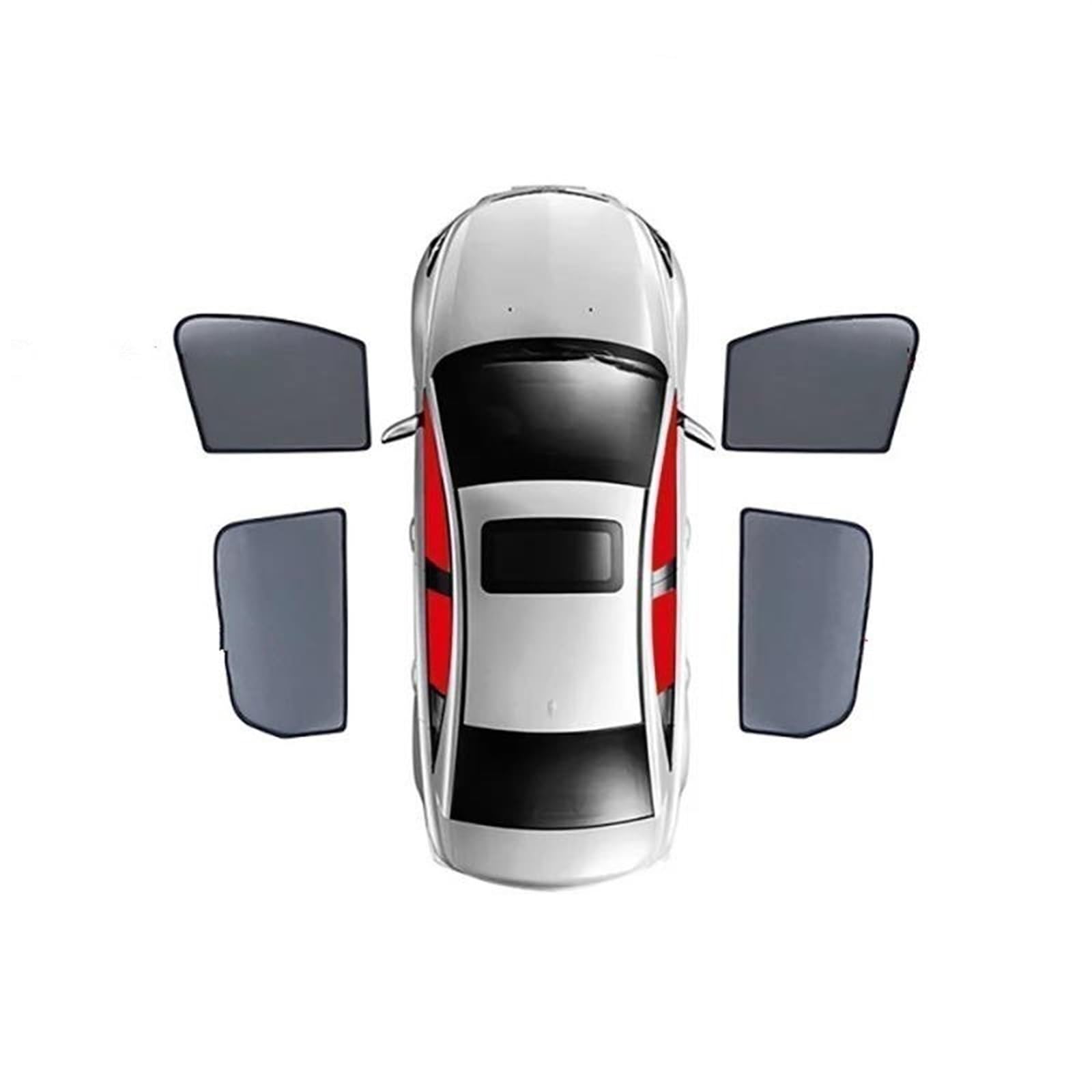 Autozonwering voor VW Tiguan (2016-2024), zonneschermen voor achterste zijramen, ademend, uv-bescherming en warmte-isolatie, beschermende werking voor camping, reizen, set van 2 Autozonwering voor VW Tiguan (2016-2024), zonneschermen voor achterste zijramen, ademend, uv-bescherming en warmte-isolatie, beschermende werking voor camping, reizen, set van 2