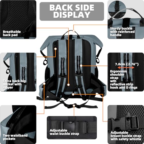 Image of MORXPLOR Dry Bag Waterproof,5L /10L /20L /30L /40L /55L Roll Top Dry Bag Backpack with WaterProof Phone Case for Swim,Kayak