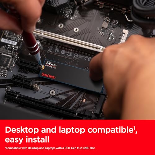 SanDisk SSD PLUS M.2 NVMe SSD 2 TB (M.2 2280, PCIe Gen 3.0, einfache Installation, Western Digital Dashboard, 3 Jahre Garantie) – Ansicht 5