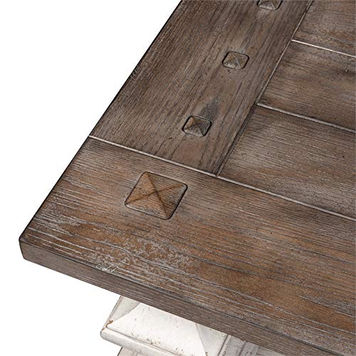 Liberty Furniture Industries Sedona Cocktail Table, W50 X D30 X H19, Distressed White Finish #TOP3