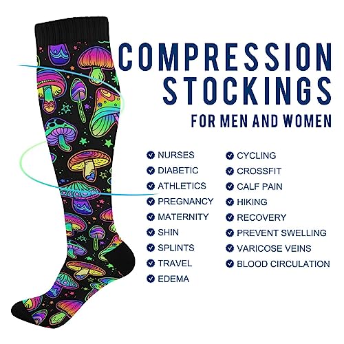 Image of Compression Socks for Women & Men, Knee High Socks for Circulation Medical Running Athletic Nurse Travel